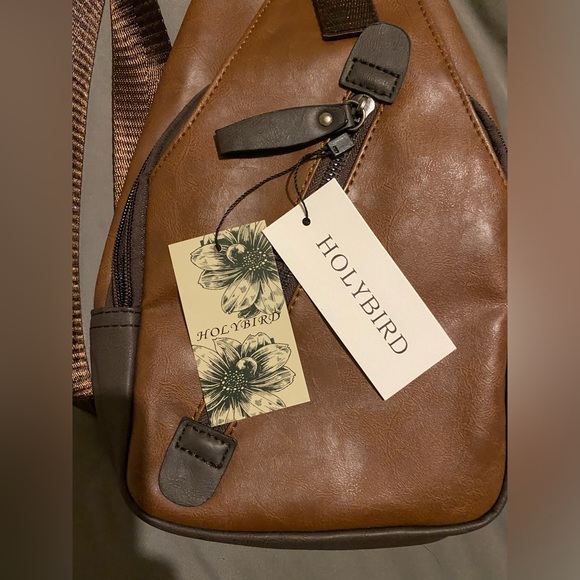 NWT Holybird Sling Bag- Mid and Dark Brown - Picture 9 of 9